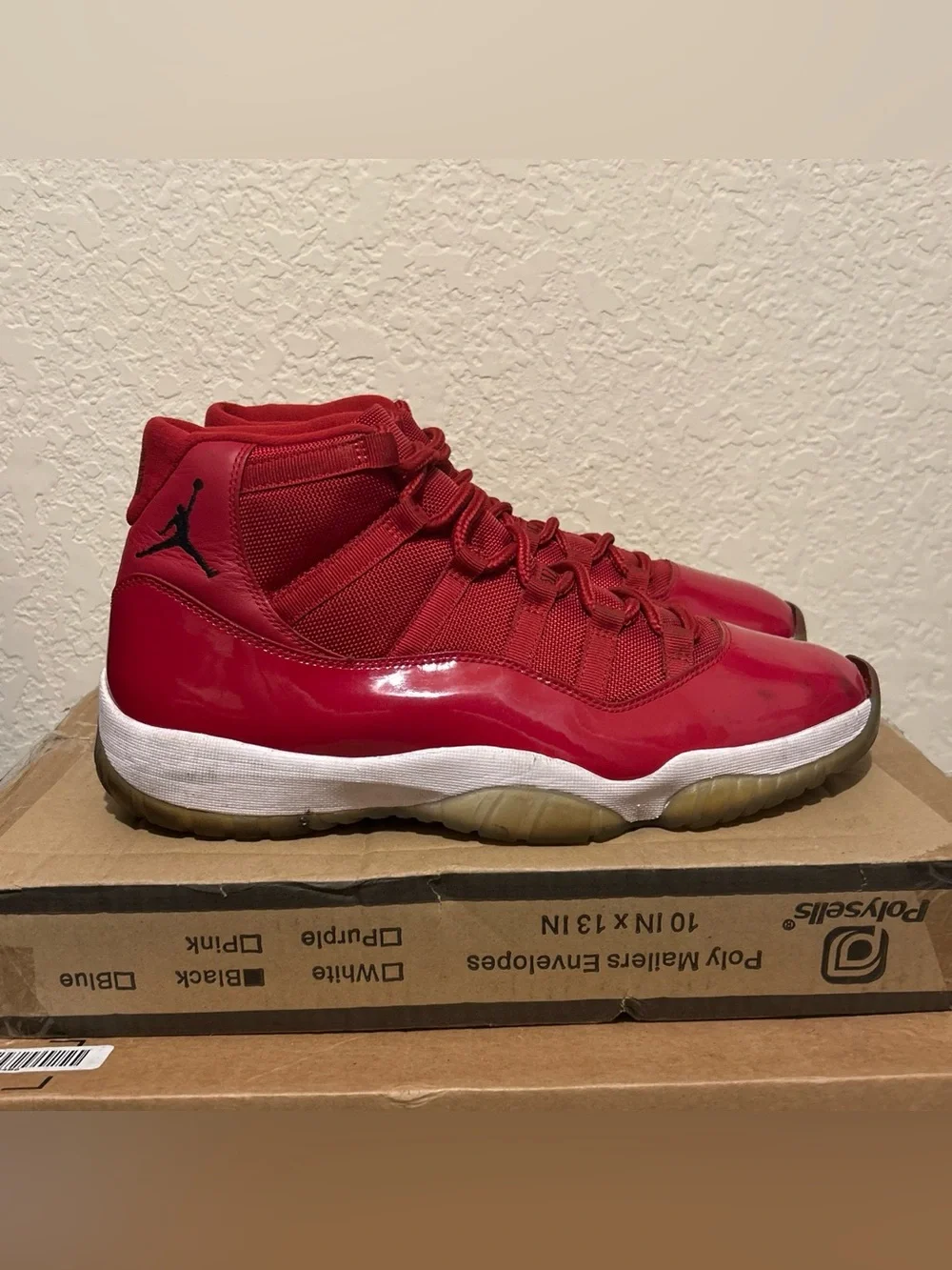 Nike Air Jordan 11 Retro ‘96’ Red with Black Jumpman Size 12